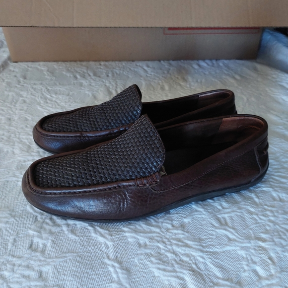 TOMMY BAHAMA " NAPLES" LEATHER WOVEN LOAFER - Picture 9 of 9